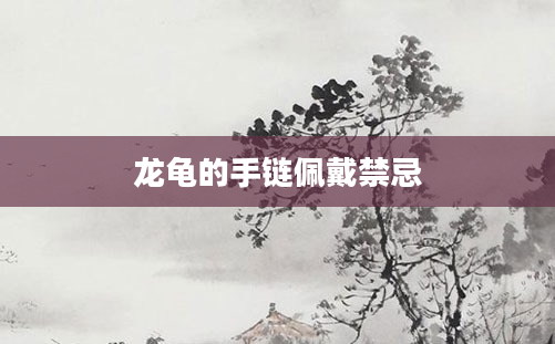 龙龟的手链佩戴禁忌