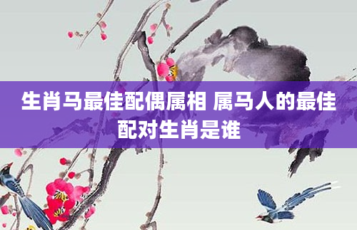 生肖马最佳配偶属相 属马人的最佳配对生肖是谁