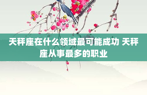 天秤座在什么领域最可能成功 天秤座从事最多的职业