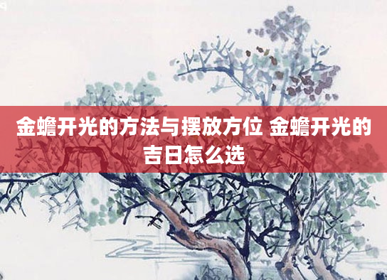 金蟾开光的方法与摆放方位 金蟾开光的吉日怎么选