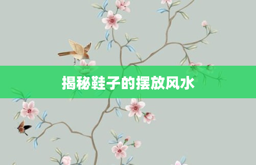揭秘鞋子的摆放风水