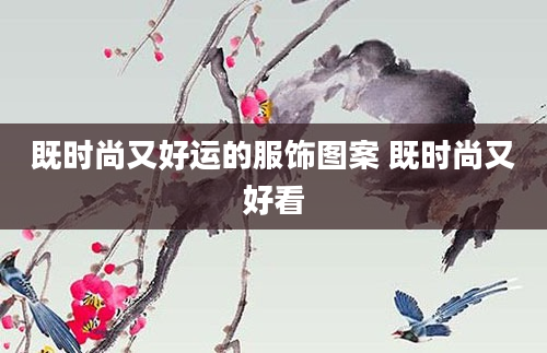 既时尚又好运的服饰图案 既时尚又好看