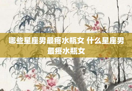 哪些星座男最疼水瓶女 什么星座男最疼水瓶女