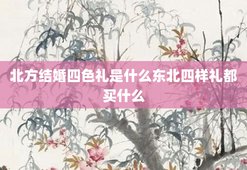 北方结婚四色礼是什么东北四样礼都买什么