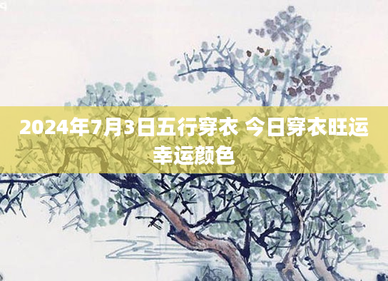 2024年7月3日五行穿衣 今日穿衣旺运幸运颜色
