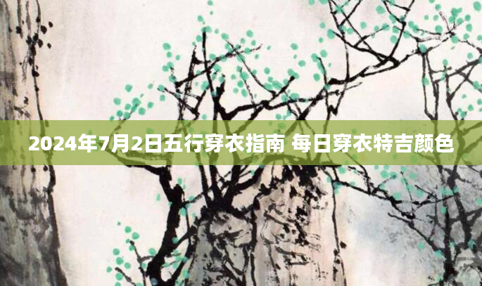 2024年7月2日五行穿衣指南 每日穿衣特吉颜色