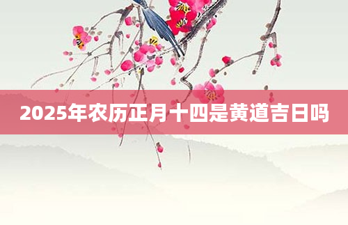 2025年农历正月十四是黄道吉日吗