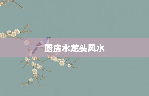 厨房水龙头风水