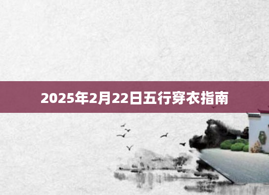 2025年2月22日五行穿衣指南