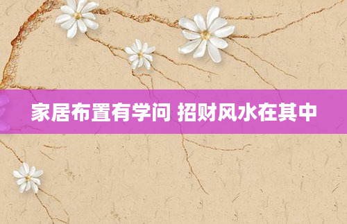 家居布置有学问 招财风水在其中