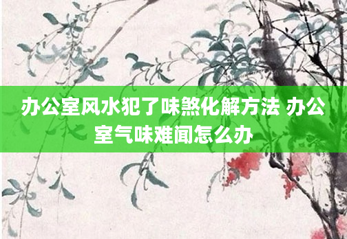 办公室风水犯了味煞化解方法 办公室气味难闻怎么办