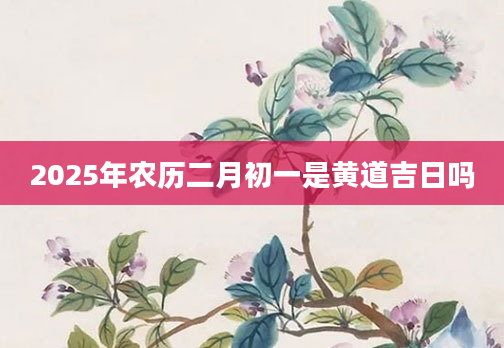 2025年农历二月初一是黄道吉日吗