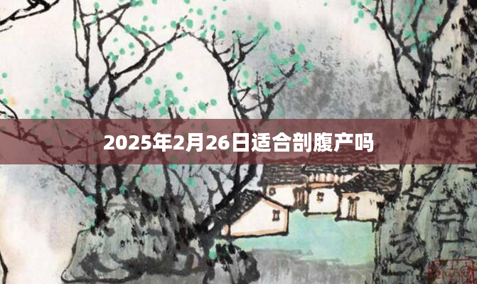 2025年2月26日适合剖腹产吗