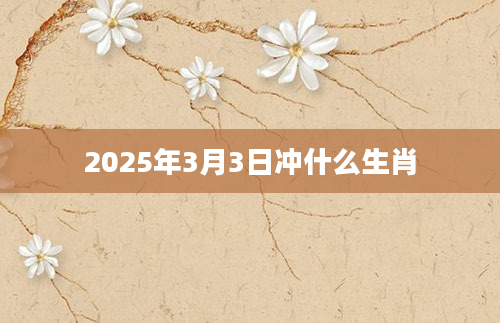 2025年3月3日冲什么生肖