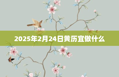 2025年2月24日黄历宜做什么