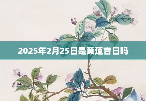 2025年2月25日是黄道吉日吗
