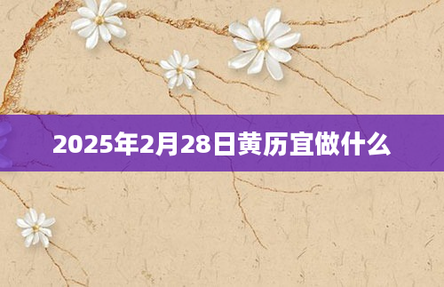 2025年2月28日黄历宜做什么