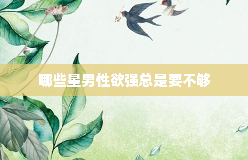 哪些星男***强总是要不够