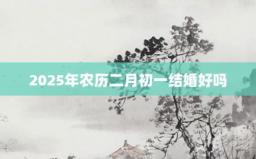 2025年农历二月初一结婚好吗