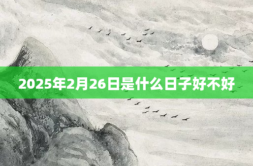 2025年2月26日是什么日子好不好