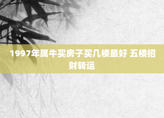 1997年属牛买房子买几楼最好 五楼招财转运