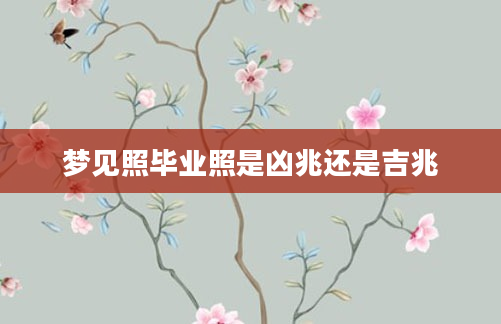 梦见照毕业照是凶兆还是吉兆