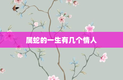 属蛇的一生有几个情人