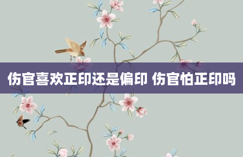 伤官喜欢正印还是偏印 伤官怕正印吗