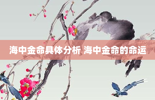 海中金命具体分析 海中金命的命运