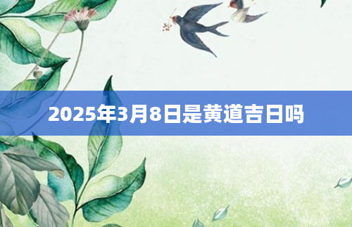 2025年3月8日是黄道吉日吗