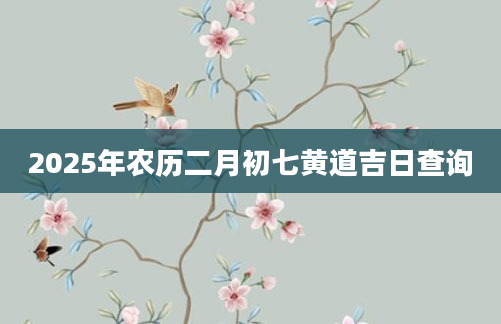 2025年农历二月初七黄道吉日查询