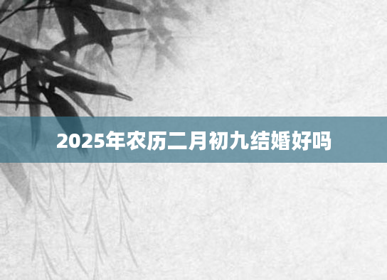 2025年农历二月初九结婚好吗