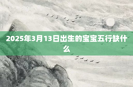 2025年3月13日出生的宝宝五行缺什么
