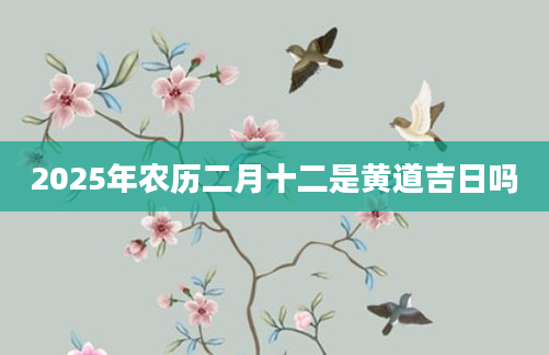 2025年农历二月十二是黄道吉日吗