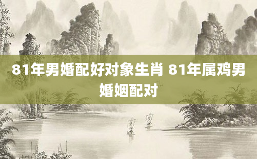 81年男婚配好对象生肖 81年属鸡男婚姻配对