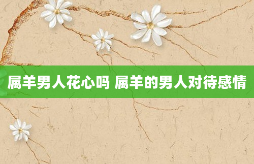 属羊男人花心吗 属羊的男人对待感情