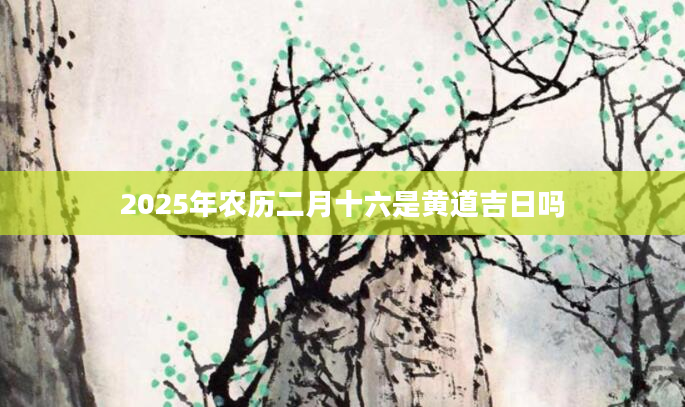 2025年农历二月十六是黄道吉日吗