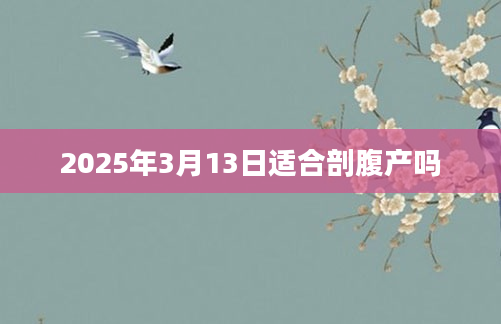 2025年3月13日适合剖腹产吗