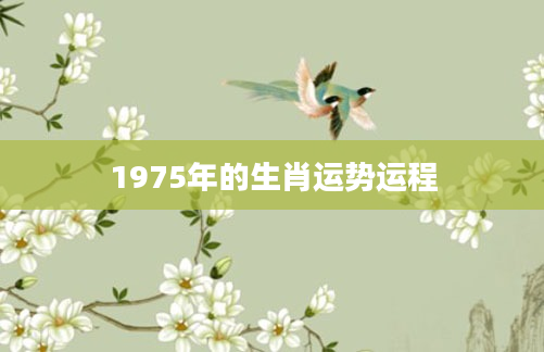 1975年的生肖运势运程