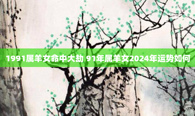 1991属羊女命中大劫 91年属羊女2024年运势如何