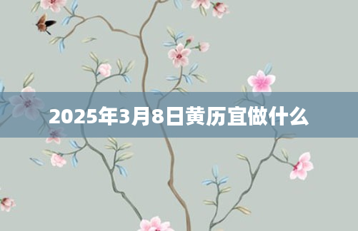 2025年3月8日黄历宜做什么