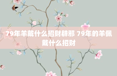 79年羊戴什么招财辟邪 79年的羊佩戴什么招财
