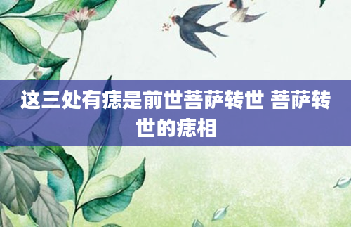 这三处有痣是前世菩萨转世 菩萨转世的痣相
