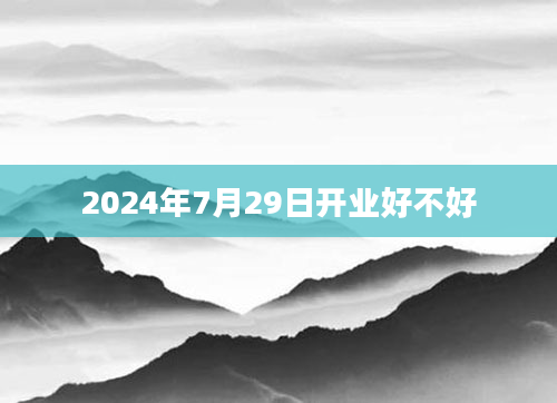 2024年7月29日开业好不好