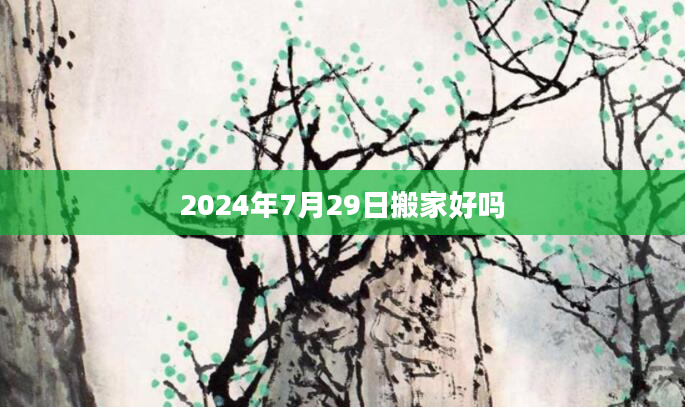 2024年7月29日搬家好吗
