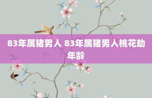 83年属猪男人 83年属猪男人桃花劫年龄