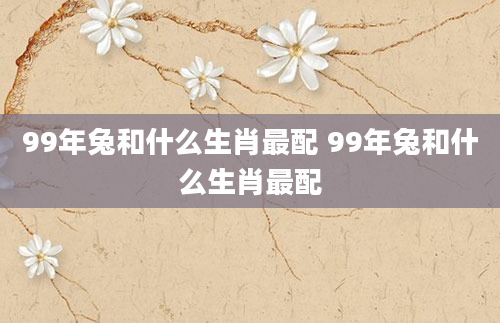 99年兔和什么生肖最配 99年兔和什么生肖最配