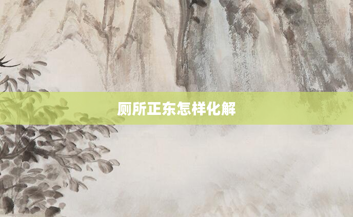 厕所正东怎样化解