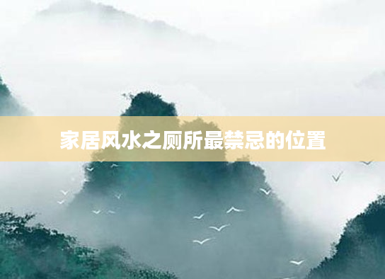 家居风水之厕所最禁忌的位置