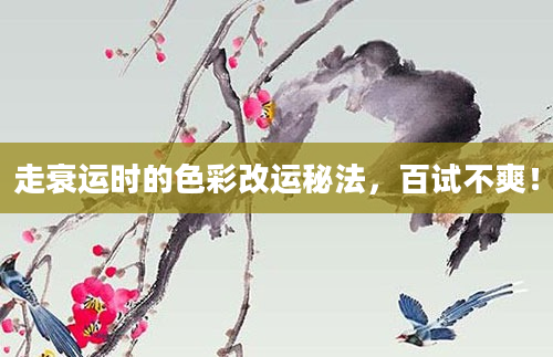 走衰运时的色彩改运秘法，百试不爽！